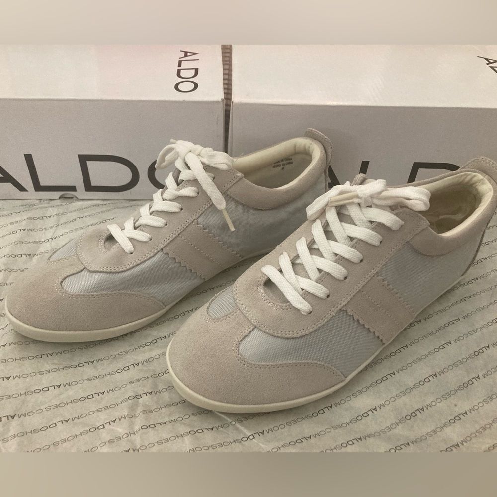 ALDO Ice Grey Lace-Up Sneakers Women’s EU 40 US 9 Brand New in Box